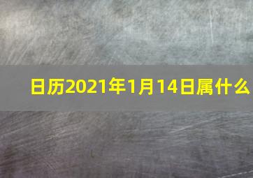 日历2021年1月14日属什么