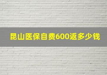 昆山医保自费600返多少钱