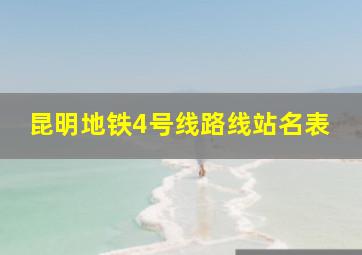 昆明地铁4号线路线站名表