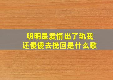 明明是爱情出了轨我还傻傻去挽回是什么歌