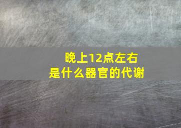 晚上12点左右是什么器官的代谢