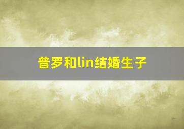 普罗和lin结婚生子