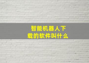 智能机器人下载的软件叫什么