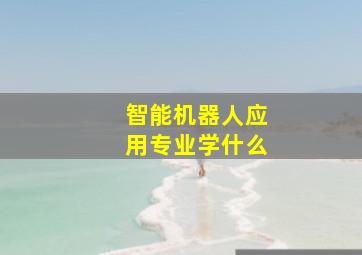 智能机器人应用专业学什么