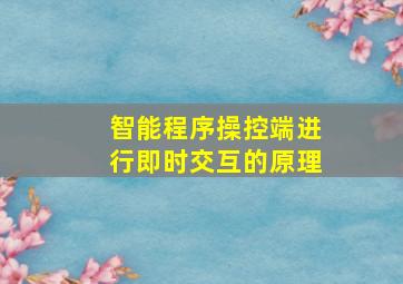 智能程序操控端进行即时交互的原理