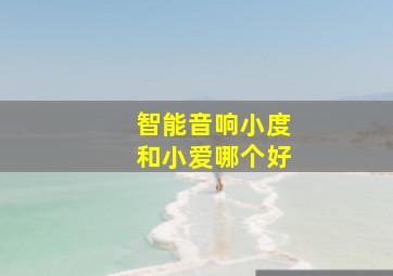 智能音响小度和小爱哪个好