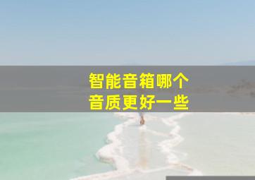 智能音箱哪个音质更好一些