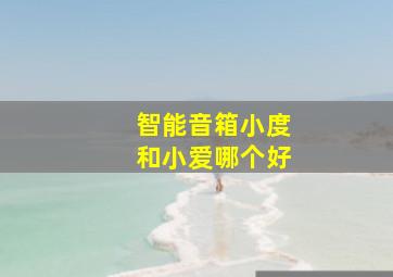 智能音箱小度和小爱哪个好