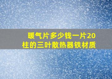 暖气片多少钱一片20柱的三叶散热器铁材质