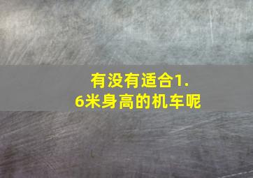 有没有适合1.6米身高的机车呢