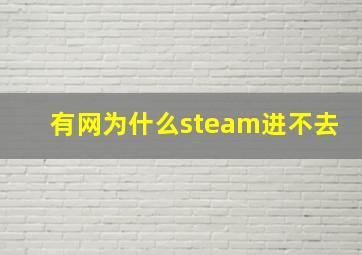 有网为什么steam进不去