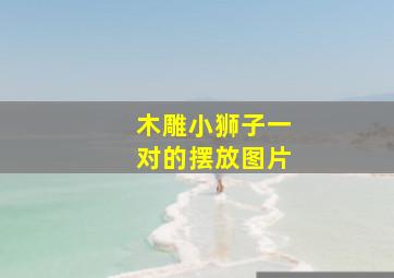 木雕小狮子一对的摆放图片