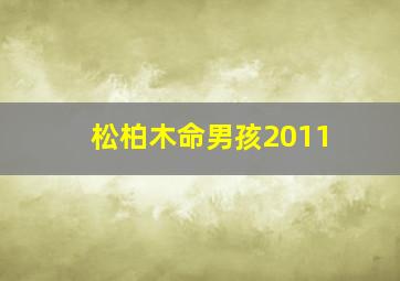 松柏木命男孩2011