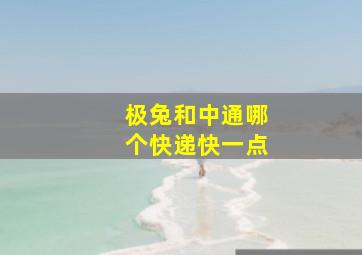 极兔和中通哪个快递快一点