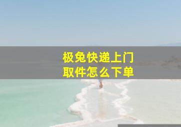 极兔快递上门取件怎么下单