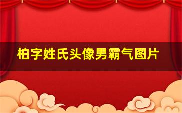 柏字姓氏头像男霸气图片