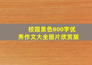 校园景色800字优秀作文大全图片欣赏版