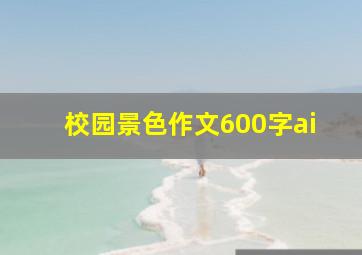 校园景色作文600字ai