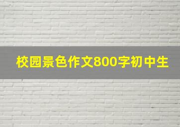 校园景色作文800字初中生