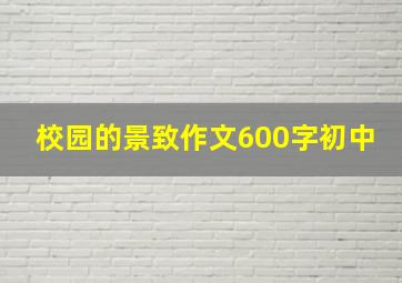 校园的景致作文600字初中