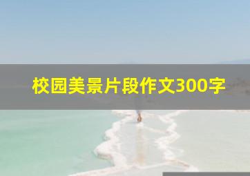 校园美景片段作文300字