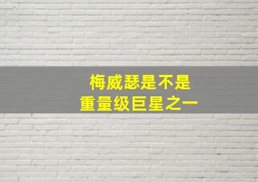 梅威瑟是不是重量级巨星之一