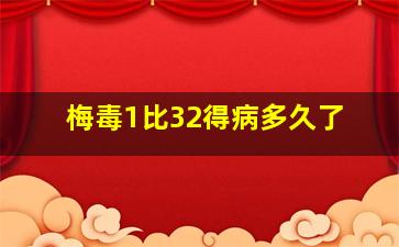 梅毒1比32得病多久了