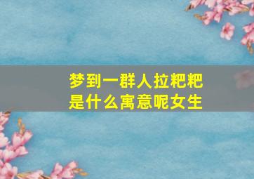 梦到一群人拉粑粑是什么寓意呢女生