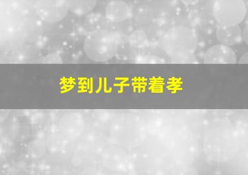 梦到儿子带着孝