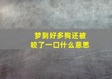 梦到好多狗还被咬了一口什么意思