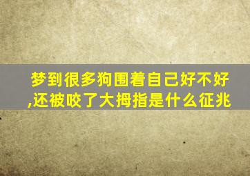 梦到很多狗围着自己好不好,还被咬了大拇指是什么征兆