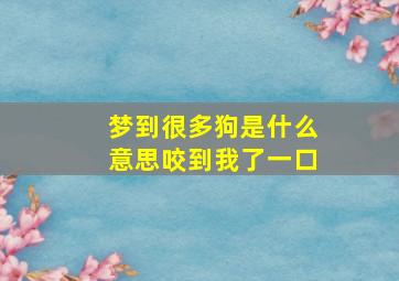 梦到很多狗是什么意思咬到我了一口