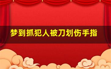 梦到抓犯人被刀划伤手指