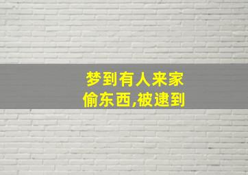 梦到有人来家偷东西,被逮到