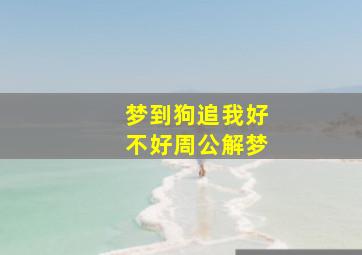 梦到狗追我好不好周公解梦