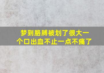 梦到胳膊被划了很大一个口出血不止一点不痛了