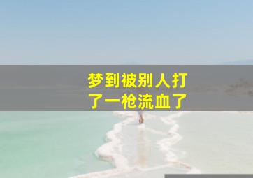 梦到被别人打了一枪流血了