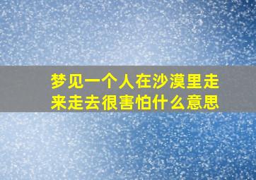 梦见一个人在沙漠里走来走去很害怕什么意思