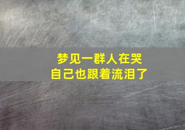 梦见一群人在哭自己也跟着流泪了