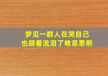 梦见一群人在哭自己也跟着流泪了啥意思啊