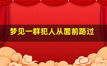 梦见一群犯人从面前路过