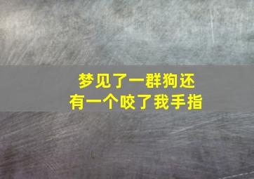 梦见了一群狗还有一个咬了我手指