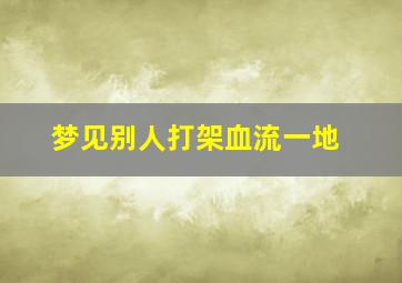 梦见别人打架血流一地