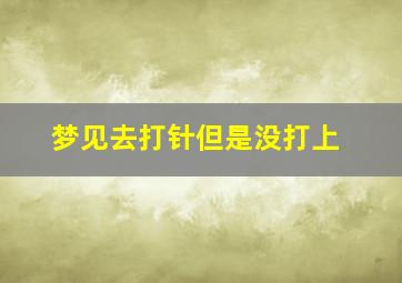 梦见去打针但是没打上