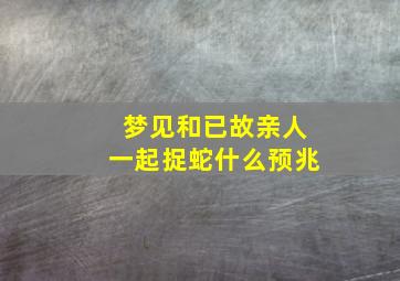 梦见和已故亲人一起捉蛇什么预兆