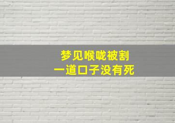 梦见喉咙被割一道口子没有死