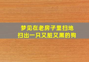 梦见在老房子里扫地扫出一只又脏又黑的狗