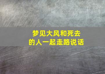 梦见大风和死去的人一起走路说话