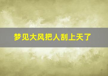 梦见大风把人刮上天了