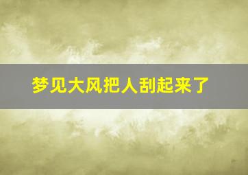 梦见大风把人刮起来了